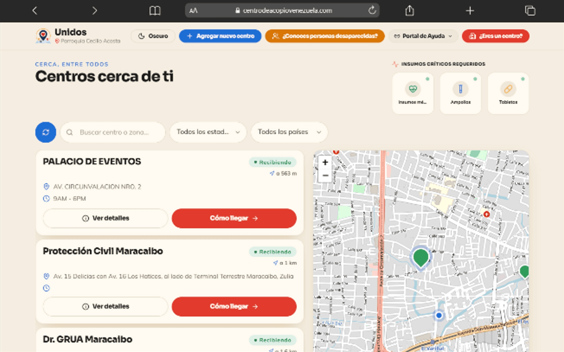 Unidos (Centros de Acopio)